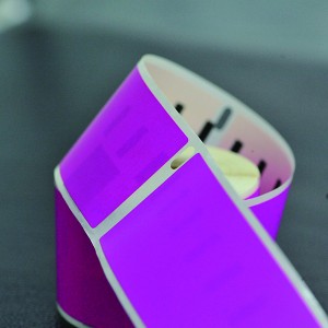 Purple dymo label 99010 28x89mm 130pcs per roll