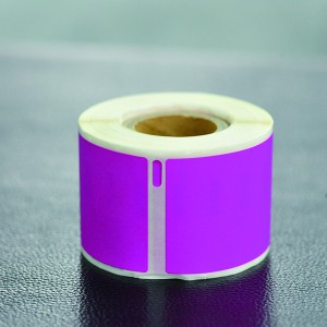 Purple dymo label 99010 28x89mm 130pcs per roll